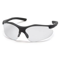 Pyramex Fortress 안전 보안경 검정테가 있는 김 서림 방지 투명 렌즈, Black Frame/Clear Anti-fog Len, Black Frame/Clear Anti-fog Len