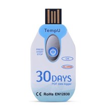 PDF 보고서 USB 포트 10000 온도 데이터 로거 일회용 콜드 체인 사용, 02 Green
