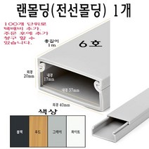 랜몰딩 40mm 전선몰딩 플라스틱 몰딩 쫄대 선쫄대, 화이트