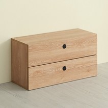 상도가구 모던하임 전용 추가 1단선반 2단서랍장 드레스룸가구, 모던하임 800 2단서랍장, 아카시아(CO)