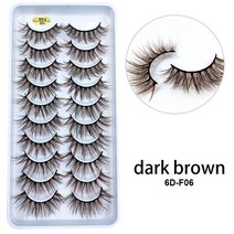 Makone 상표등록 속눈썹 진한 갈색 커피 속눈썹 자연 컬 부드러운 낙타 특수 효과 무대 xn, 갈색2