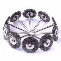 유선드릴 액세서리 스틸 브러시 와이어 휠 로타리 도구 미니 드릴 전기 버 세트 개, 한개옵션0