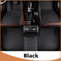 캐딜락 트렁크 바닥 실내 가죽 코일매트 XT4 XT5 XT6 CT4 CT5 CT6 CTS 차박 스타일링 간지 도요타 세쿼이아 (7 석) 용 appdee 자동차 매트 2012 발, 검은색