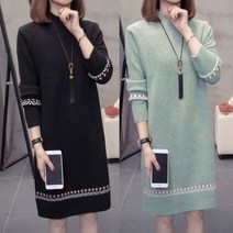 L.HOUSESTORE메이리엔 인디안 목폴라 니트 원피스 원피스하객룩 여성의류쇼핑몰 트위드원피스