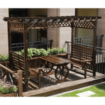 옥상 파고라 조립식 아웃도어 가구 농막꾸미기 햇빛, 두꺼운 포도 랙 트럼펫  좌석  테이블