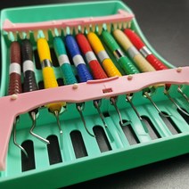 책 소독기 다용도 살균기 치과 살균 상자 랙 플라스틱 외과 오토 클레이브 카세트 파일 버어 소독 인 스트, 04 5 Holes-Blue