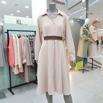 리안뉴욕 [갤러리아] [20S/S]벨티드셔츠롱원피스 ROAWOP970