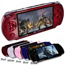 새로운 휴대용 게임 콘솔 4.3 인치 스크린 mp4 플레이어 MP5 게임 플레이어 실제 8GB psp 게임 카메라 비디오 e-boo 지원, red