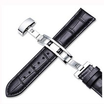 버튼형 가죽시계줄 시계밴드 가죽+스틸밴드 편한착용 _ 267599EA, 라이트브라운_20mm