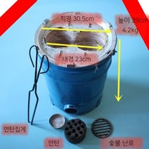 연탄구이 연탄화덕 드럼 화로통 스테인리스 3구 연탁화덕, A, 1개