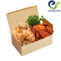 [트레이마켓} 크라프트 치킨박스 / 무지 국물용 박스 / 양념치킨 / 간장양념치킨 / 배달치킨상자 / 국내생산 [ 소 / 200개 / 국물용 ]
