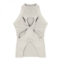 코바늘조끼 나시 뷔스티에 여자 뜨개 펀칭 니트 할머니