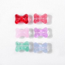 [4921-35]글라스통과형 리본 옆구멍 12.5x10mm 1개