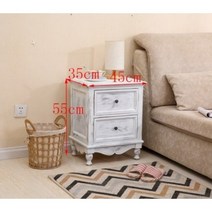 빈티지 엔틱 좁은협탁 미니 침대협탁, 빈티지화이트