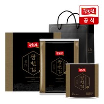 [4+1]광천김 명작 프리미엄 김 선물세트(전장김5개+캔김2개+쇼핑백), 광천김 명작 프리미엄 김 선물세트
