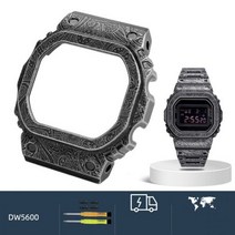 지샥 카시오 호환 시계줄교체 커스텀 G-Shock DW-5600 DW5610 GMW-B5000 스트랩 베젤 프레임 316L 스테인레스 빈티지 조각 패턴 시계 밴드 금속 케이스 벨트