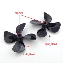 선박프로펠러 RC 보트 미끼 터그 우드 해양 ROV 수중 로봇용 모델 프로펠러 60mm 70mm 5mm 샤프트 PC 4 블레이드 CW CCW 소품 1PC, [03] 1PC D70mm Left Hand