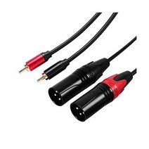 Dual XLR Male to RCA Cable 10Ft BELIPRO 튼튼한 2 하이파이 스테레오 Audio Connection 마이크 케이블.…, 10Ft_M-M