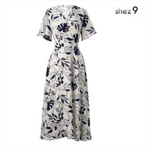 쉬즈나인 플랜 브이랩 나염 원피스