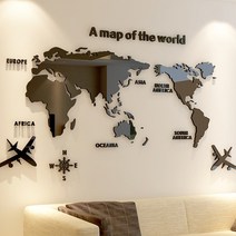 소형 world map 세계지도 아크릴 인테리어 스티커