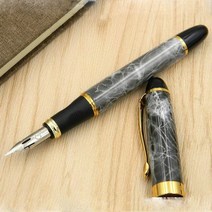 펜 붓 캘리그래피 드로잉 글씨 세트 캘리 jinhao 450 g nib metal gold 수정 서예 round body flower body 영어 만년필, 회색 대리석