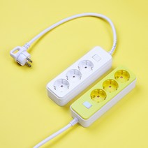 아이정 더좋은 통합 과부하 스위치 3구 짧은선 멀티탭, 통합 과부하 3구 50CM, 화이트