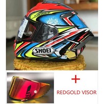 쇼웨이 헬멧 쇼에이 바이크 홍진 클래식 오토바이 SHOEI-X 14 헬멧 X-14 주년 기념 에디션 레드 카토 풀, 02 2