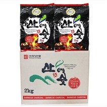 화성연료 산에숯 2kg 8봉 1박스/참숯/100% 순수 천연나무/전통방식 옛날숯가마에서 구운 참숯 삼겹살 캠핑, 1개