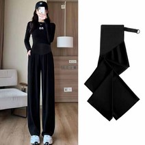 임부복 롱 팬츠 임산부 정장 와이드 팬츠 봄 블랙 바지