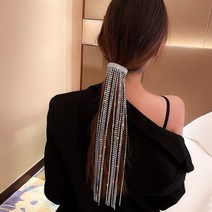Daily Jewelry Make You Fashionable Full Rhinestone Long Tassel Hairpins Crystal Accessories Wedding, 01 rhinestone hairpins