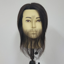 클러버 이용사 통가발 남성가발 이용사 통가발 덧가발, 국가고시용 이용사 통가발 (수염있음)