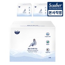 자우버 쿨링 풋 케어 티슈 24매 3개(총 72매) 효과적인 쿨링효과