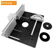 라우터테이블 테이블쏘 슬라이딩 마이터 게이지 및 트랙 울타리 240200mm cnc 알루미늄 플레이트가 있는 목공 벤치 탑 인서트 플레이트 시스템, Set 1 Aluminum Fence