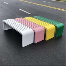 야외용벤치 방수 테라스 정원 공원 의자 부식방지 쇼핑몰 광장 휴식, 120x40x45 (황색)