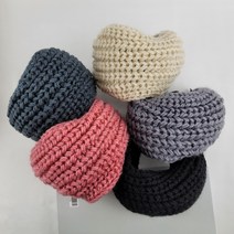 손뜨개 헤어밴드 정수리 따뜻한 와이드 넓은 겨울 엄마 머리띠 모자대용