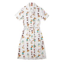 더셔츠하우스 프리미엄 하와이안 원피스 커플 셔츠 F원피스-미키2-아이보리