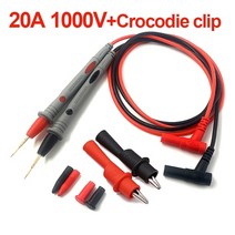 계측기 멀티 미터 테스트 리드 범 케이블 ac dc 1000v 20a 10a cat iii 멀티 미터 테스터 와이어 팁 측정 프로브 펜, 1000v 20a(AC 포함)
