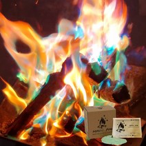 미소라인F 감성 캠핑 오로라 불멍 가루 도깨비 불 매직 파이어 무지개 불꽃, 40g, 5팩