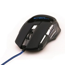 게이밍마우스 게임용 컴퓨터 7 버튼 2500dpi LED 인체 공학적 광학 와이어 게이밍 마우스 USB 노트북, 한개옵션0, 한개옵션1
