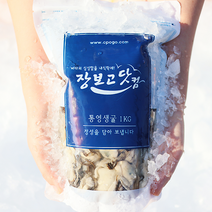 [통영 총각] 최상급 통영 생굴 석화 하프셀 삼배체, 생굴1kg