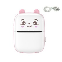 Meow 미니 라벨 프린터 열전사 휴대용 프린터 종이 스티커 잉크리스 무선 임프레소라 Portatil 200dpi 안드로이드 IOS 57mm 신제품, 12.C-Pink WalkPrint