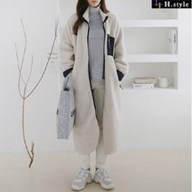 [H스타일](LH)양털롱후리스집업