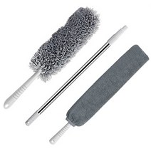 유통박사 이박사 집안 먼지제거기 쓱싹 밀대 납짝손 침대 밑 소파 가구 냉장고 틈새 청소 슬립헤라 85mm 청소포 1개 먼지털이 세트