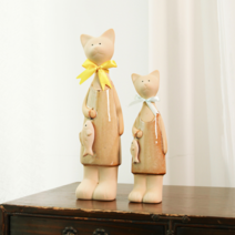 생선든 고양이 2P (멀티컬러/베이지) 인테리어 소품, 멀티컬러