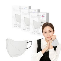 아이바나리 에어 황사 방역용 마스크 대형 KF94, SOFT GRAY, 4개, 10개입