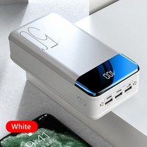 블랙박스배터리 차량보조배터리 차량 블랙박스 보조 배터리 빠른 충전 보조베터리 100000mAh 휴대용 3 USB, 01 WHITE