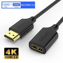 QGEEM HDMI 케이블 2.0 4K 샤오미 프로젝터 닌텐도 스위치 PS4 Tv TVBox xbox 360 1m 2m 5m, [01] 1.8m 6ft, [04] 4K M-F HDMI 2.0