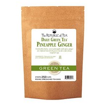The Republic of Tea Pineapple Ginger Green Tea 250 Tea Bags Aromatic Fruit Tea, 1