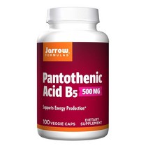 자로우 판토텐산 500mg 100식물성 캡슐 1개 Pantothenic Acid B5, 자로우 판토텐산 500mg 100캡슐