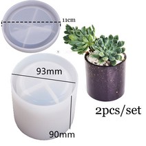 DIY 다육 화분 용 실린더 실리콘 몰드 콘크리트 시멘트 클레이 UV 에폭시 수지 공예 용품 홈 데코, 06 M set